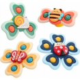 thumbnail image 1 of Juguetes con ventosa para bebé, juguetes con ventosa para bebé, bandeja para trona, mesa de baño, viajes, juguetes sensoriales y regalo para niños pequeños de 1 a 3 años (4 unidades), 1 of 5