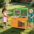 thumbnail image 2 of Costway Mud Kitchen for Kids with Realistic Stoves Faucet Sink Oven & Cookware Accessories, 2 of 10