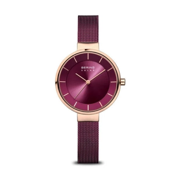 Bering Solar Purple & Rose Tone Milanese Women's Quartz Watch 14631-969