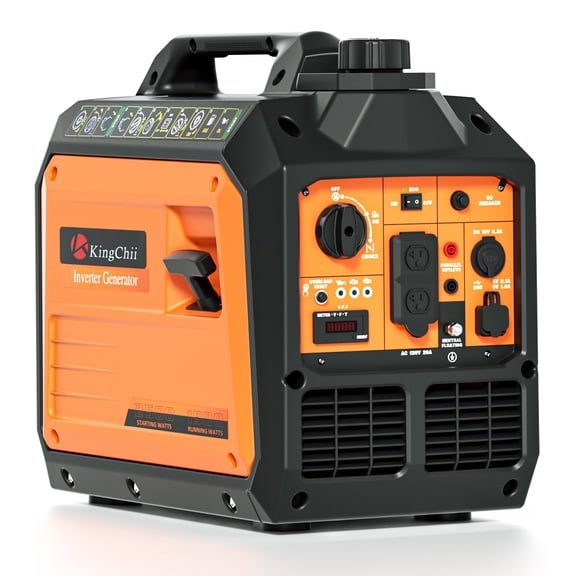 KingChii 2500W Portable Inverter Generator, Quiet Gas Powered Generator for Camping, RV, Tailgating & Home Backup, Parallel Capable, EPA Compliant