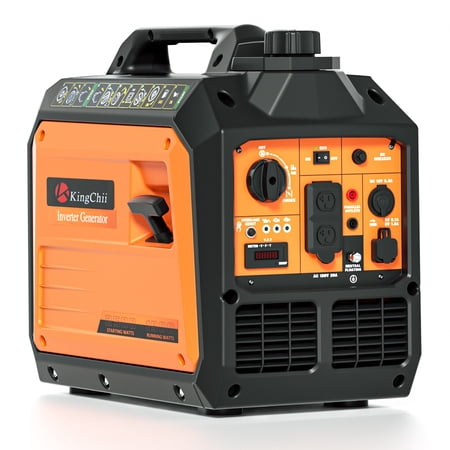 KingChii 2500W Portable Inverter Generator, Quiet Gas Powered Generator for Camping, RV, Tailgating & Home Backup, Parallel Capable, EPA Compliant