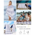 thumbnail image 5 of Purple Plaid Beach Towels Oversized Super Absorbent, Spring Summer Farmhouse Buffalo Checkered Lightweight Bath Towel Quick Dry Sets For Bathroom/Pool/Rv Camping/Beach Play/Gym Room/Picnic 31"x62", 5 of 8