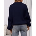 thumbnail image 4 of BTFBM Sweaters for Women Fall Crew Neck Lantern Long Sleeve Oversized Sweater Casual Knit Winter Pullover Tops, 4 of 10