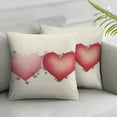 thumbnail image 2 of COMIO  Valentines Day Pillow Covers Pink Heart Love Valentines Day Pillows Winter Holiday Lumbar Pillow CoversOutdoor Pillowcase for Home Decor 2Pcs, 2 of 6