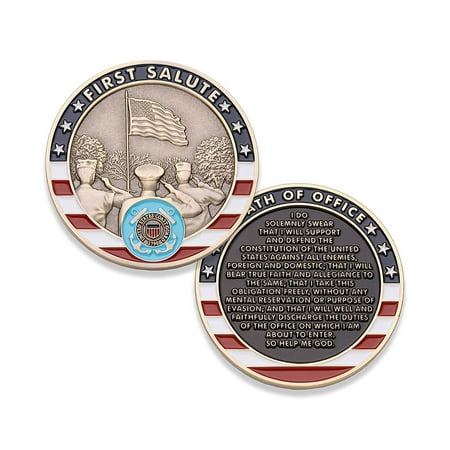 Us Coast Guard Challenge Coin - Coast Guard First Salute Challenge Coin - United States Coast Guard