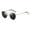 Gold frame black and gray film, variant on Womens Round Sunglasses Metal Frame Polarized UV400 Lens