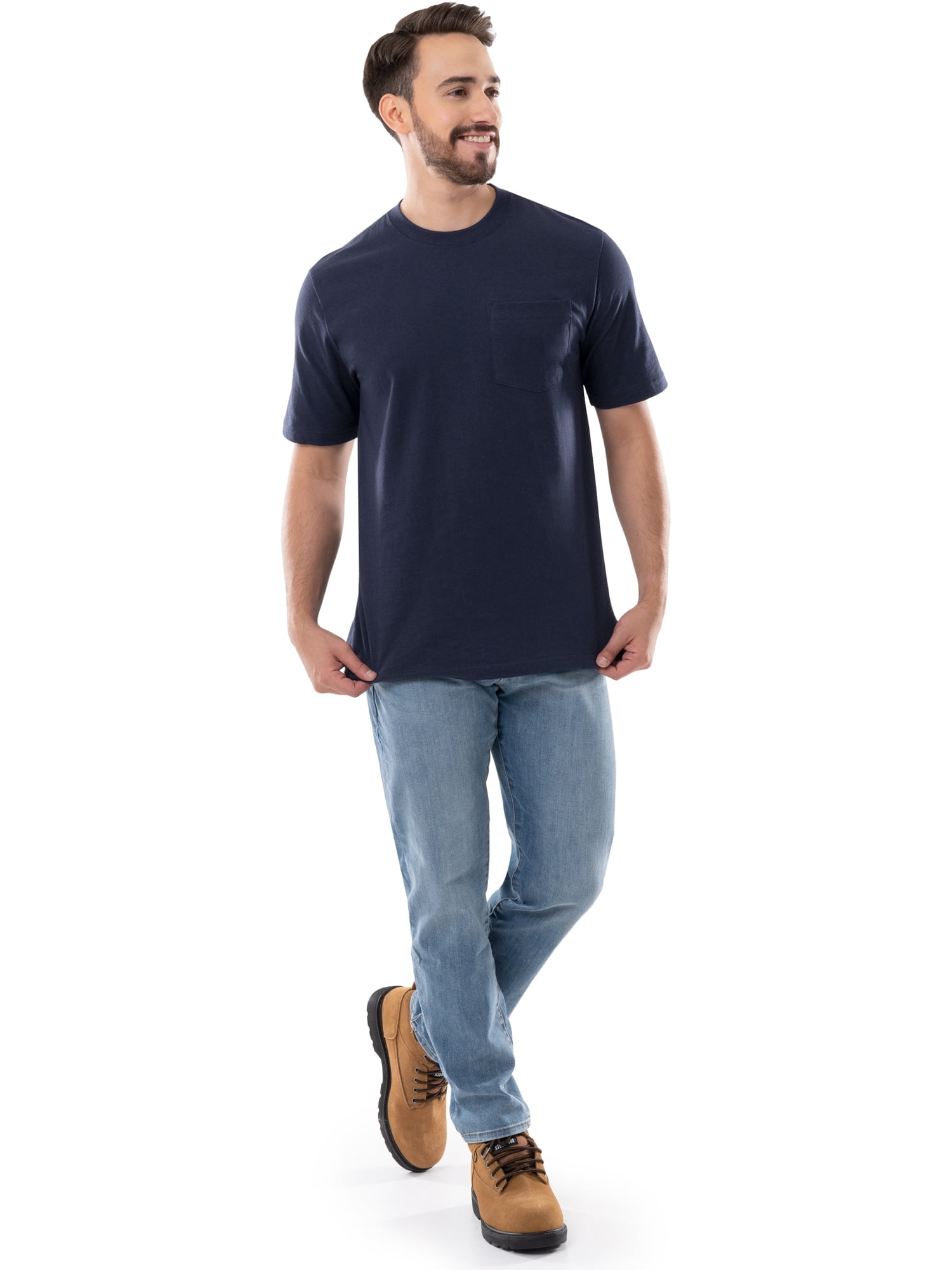 Brahma Men's Short Sleeve Workwear T-Shirt, Size S-4XLT (Men's, Big Men's, and Tall)