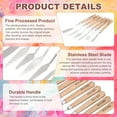 thumbnail image 4 of Uxcell HM#10 Palette Knife 29mm Width Stainless Steel Spatula Painting Pallet Knife with Wood Handle for Oil Painting Acrylic Canvas Mixing Spreading, 4 of 6