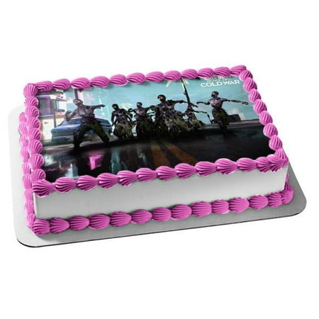 Call Of Duty Black Ops Cold War Zombies Shooter Video Game Edible Cake Topper Image ABPID53375