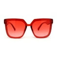 thumbnail image 2 of Girls Child Size Half Rim Rimless Horn Rim Designer Style Sunglasses Red, 2 of 4