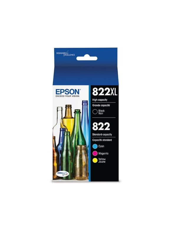 EPSON 822 DURABrite Ultra Ink High Capacity Black & Standard Color Cartridge Combo Pack (T822XL-BCS) Works with WorkForce Pro WF-3820, WF-3823, WF-4820, WF-4830, WF-4833, WF-4834