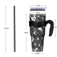 thumbnail image 4 of 40oz Tumbler,Ghost and Spider Web Halloween Pattern Insulated Tumblers with Removable Handle,Stainless Steel Double Vacuum Coffee Tumbler Cup with Straw for Home,Office,Travel,Party, 4 of 5