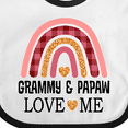thumbnail image 4 of Inktastic Grammy and Papaw Love Me Girls Granddaughter Girls Baby Bib, 4 of 4