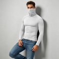 thumbnail image 5 of VSSSJ Men's Long Sleeve Compression Shirts Slim Fit Turtleneck Thermal Sports Shirt Stretch Gym Fitness Running Base Layer Tops White XXL, 5 of 5
