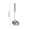 thumbnail image 2 of Xiao Hua Utensilios de cocina, cucharas de cocina de acero inoxidable con orificios para filtros, mangos de tubo redondo, cucharas de cocina, utensilios de cocina, 1 pieza, 2 of 4
