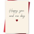 thumbnail image 1 of Tarjeta de aniversario uugtcard elegante para pareja con sobre, 1 of 5