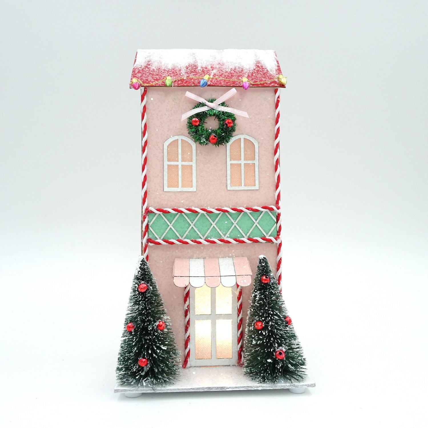 Holiday Time LED Light up Paper House Decor