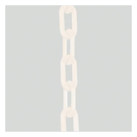 Plastic Chain, White, 50 ft Length, Gloss 00001-50
