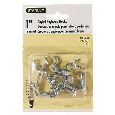 Stanley Hardware 819535 1-1/2" L Pegboard Hooks, 8 Count