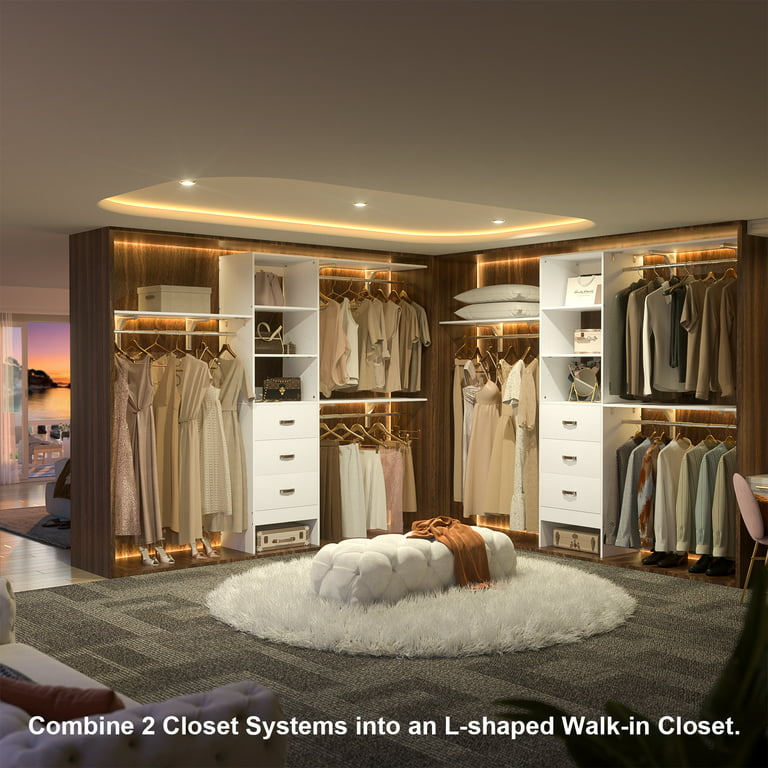 Homieasy 96 Inches Closet System, 8FT Walk In Closet Organizer