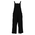 thumbnail image 4 of Lisingtool Womens Overalls Women's Sleeveless Overalls Jumpsuit Casual Solid Summer Wide Leg Pants Jumpsuit Romper with Button Pockets Casual Jumpsuits for Women Dressy Black, 4 of 4