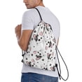 thumbnail image 3 of Drawstring Backpack - Cute French Bulldog with Bow Splash Proof Small Drawstring Gym Bag for Women Men, Cinch Sports String Bag Backpack for Travel Swimming Beach, 3 of 8