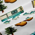 thumbnail image 5 of Manfei Cute Camping Print Kitchen Curtains,Lovely Tent Black Out Curtains Pack of 2 (42x63 Each),White, 5 of 7