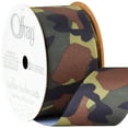 thumbnail image 2 of Offray Ribbon, Olive Green 1 1/2 inch Camouflage Grosgrain Ribbon, 9 feet, 2 of 9