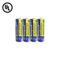 Westinghouse IFR14430 Iron Phosphate Rechargeable Battery 400mAh Blister Pack of 4