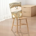 thumbnail image 6 of Uutvmp Christmas Decoration Chair Back Cover, Cute Santa Claus Snowman Reindeer Xmas Chair Back Covers for Xmas Holiday Home Kitchen Decorations Dining Room, Office, Snowman, 6 of 6