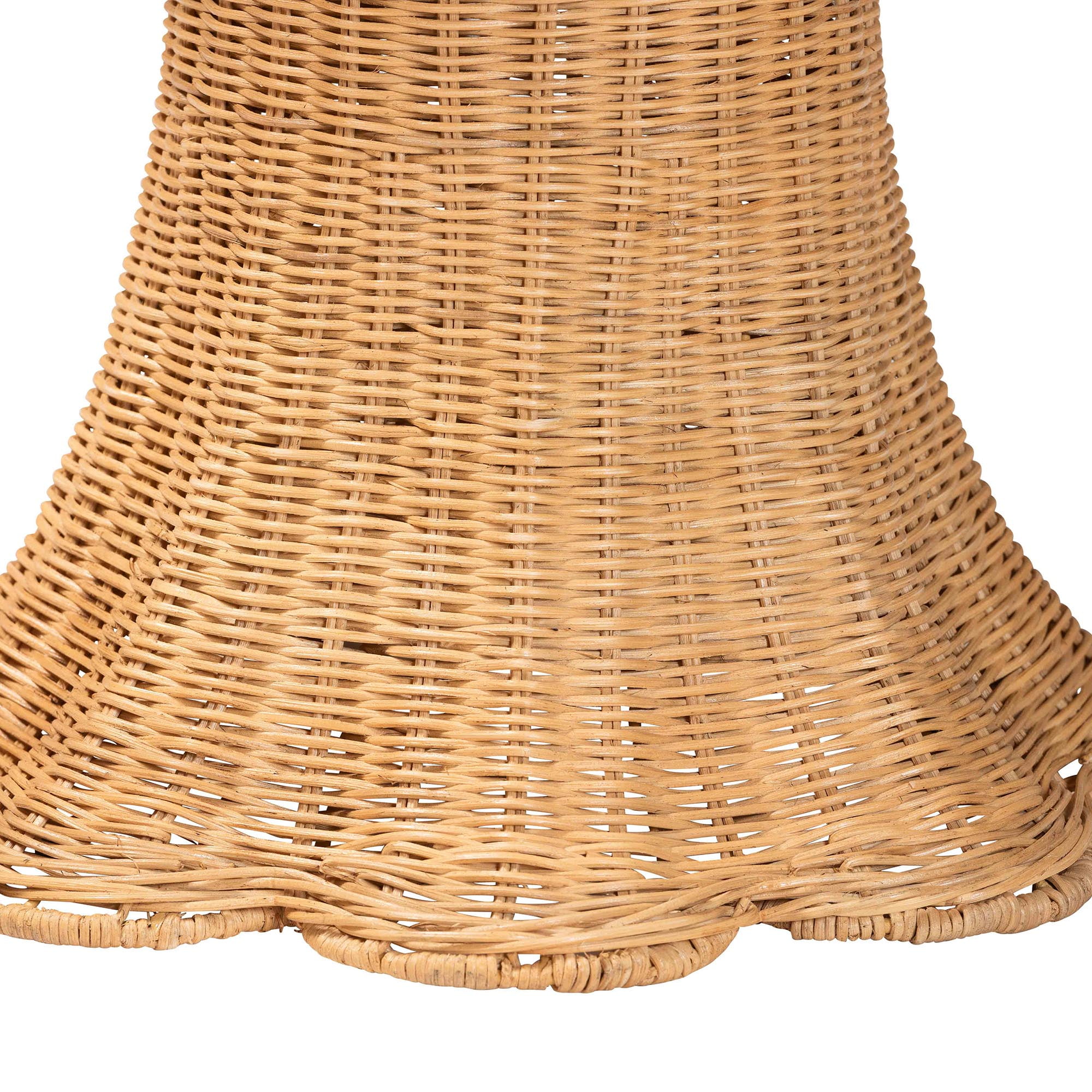 bali & pari Avalon Boho Side Table, 22"W, Round, Light Honey