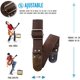 thumbnail image 2 of Strap, tahali, correa para guitarra o bajo. Kidam  Yute café, 2 of 3