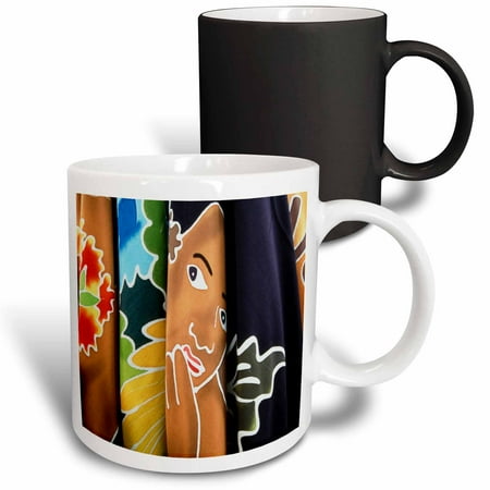 

3dRose French Polynesia Tahiti Papeete Market Tahitian Pareo wraps. - Magic Transforming Mug 11-ounce