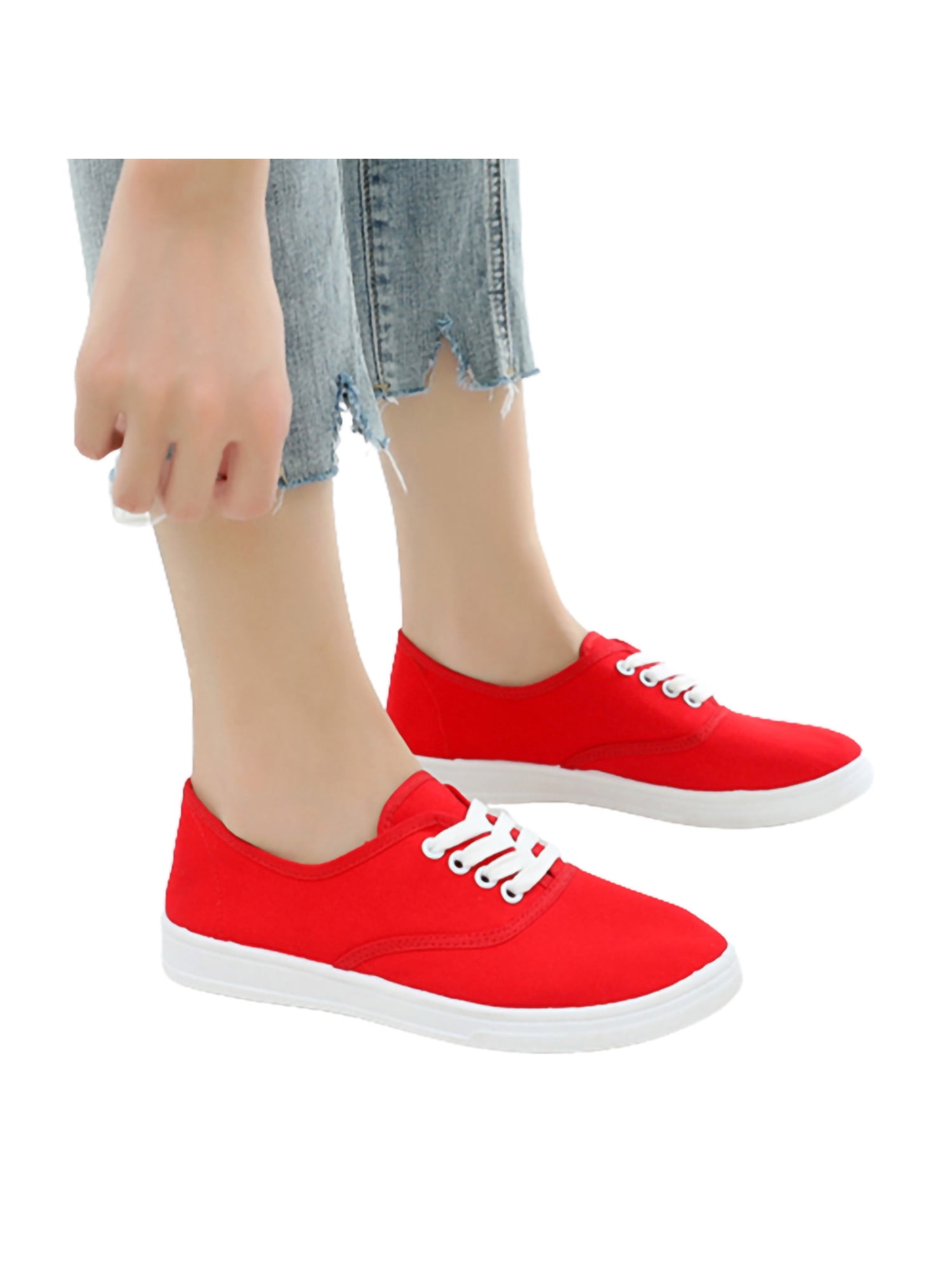 Red Canvas Shoes For Girls & Women Price in Pakistan - View Latest  Collection of Loafers & Moccasins
