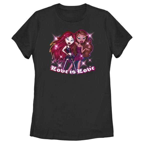 Women's Bratz Love is Love  Graphic Tee Black Small