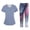Multicolor #21, variant on Women's Medical Scrubs Set V Neck Short Sleeve Solid Medical Scrub Tops and Wide Leg Jogger Floral Pants, M