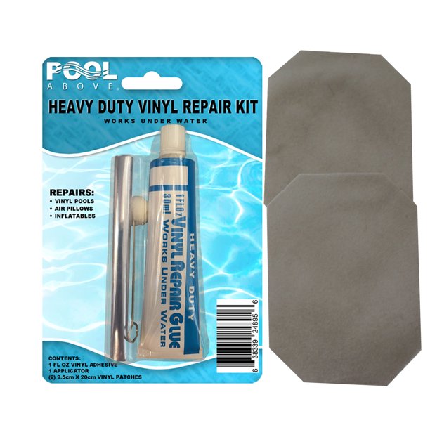 Repair Kit for Kayaks Boats Rafts Pools Vinyl glue Gray Rectangle