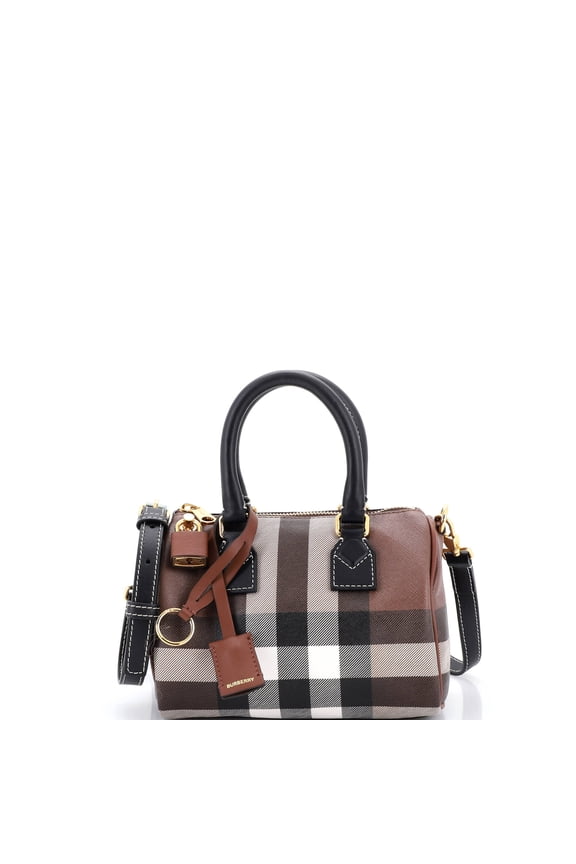 Pre-Owned Bowling Bag Check E-Canvas Mini By Rebag