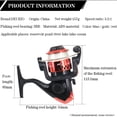 thumbnail image 3 of Folding Spinning Fishing Reel With 100m Fishing Line 5.1:1 Gear Ratio Portable Ultralight Fishing Reel, 3 of 9