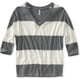 thumbnail image 1 of Camiseta gráfica a rayas Aeropostale para mujer gris extragrande, 1 of 1