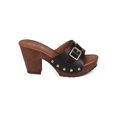 thumbnail image 2 of New Women Nature Breeze Vint-04 PU Open Toe Platform Buckle Chunky Heel Slide, 2 of 6