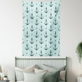 thumbnail image 4 of Anchor Tapestry, Anchors Zigzag Chevron Background Abstract Waves Monochromic Work of Art, Wall Hanging for Bedroom Living Room Dorm Decor, 60W X 80L Inches, Dark Green Turquoise, by Ambesonne, 4 of 5