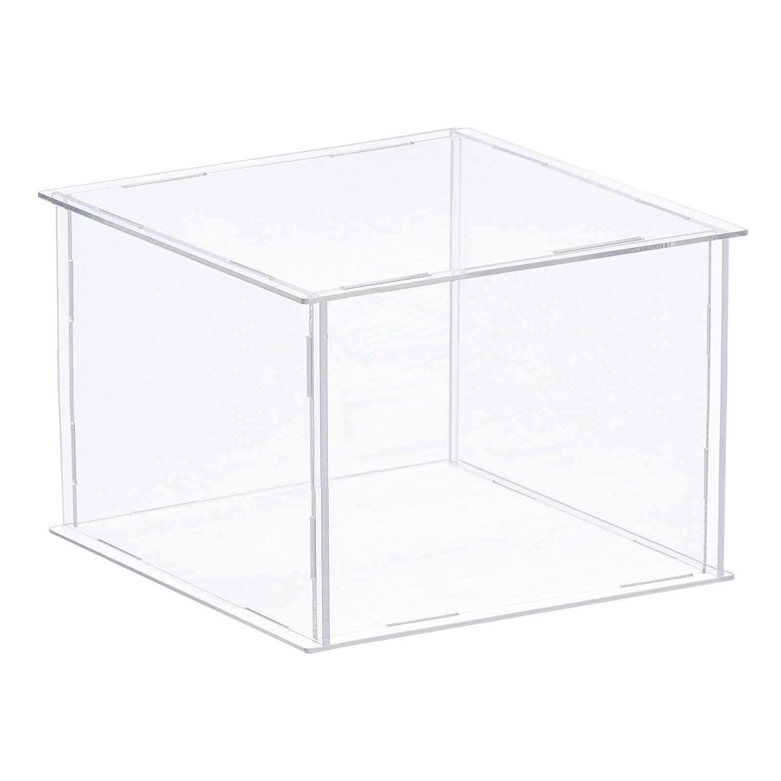 Uxcell Acrylic Display Case Plastic Box Cube Storage Box Transparent