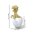 thumbnail image 3 of Té De Dinosaurios Creativo, Infusor De Té De Silicona, Filtro De Té Resistente A Altas/Bajas Temperaturas Para Té, Especias Y Café Cateissary HA044622-02, 3 of 5