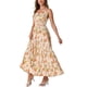 thumbnail image 4 of Vestido Boho de Cuello Halter INSPIRE CHIC para Mujeres, Vestido Maxi Floral Sin Mangas con Cintura Elástica, Vestido de Verano Color Albaricoque XL, 4 of 6