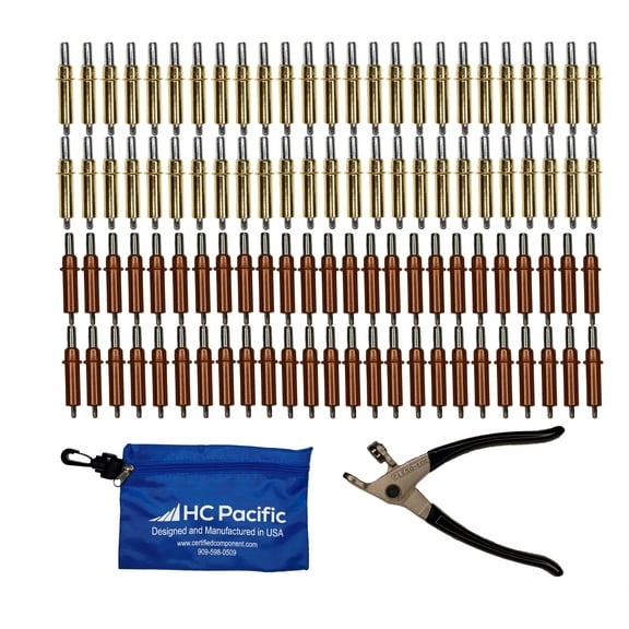 50 each C1/8 and C3/16 Cleco Fasteners with Cleco Pliers & Pouch