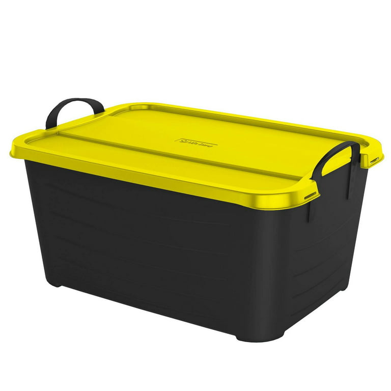 Life Story 55 Quart Plastic Stackable Storage Unit Bin, Black & Yellow (18  Pack) : Target