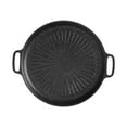 thumbnail image 2 of TISHITA Korean BBQ Pan Barbecue Grill Portable Teppanyaki Pan Outdoor Grilling Pan Non Stick for Indoor Outdoor Kitchen Camping Meats 32CM, 2 of 8