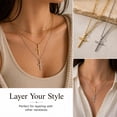 thumbnail image 3 of Jewelry Necklace Mens Jewelry Cross Necklace Necklaces Mens Necklaces Gold/Silver Cross Necklace for Men 2 Pack, 3 of 7
