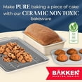 thumbnail image 3 of Premium Sheet Pan Set - Aluminized Steel with Ceramic Non-Stick, Heavy-Duty Bakeware for Cake, Bread - Even Heat Distribution - KFCC Premium Ceramic Inside, Colored Outside - Oven-Safe - Gold, 3 of 7